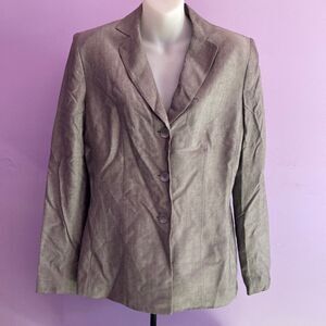 Kasper Women's Gray Long Sleeve Button Down Blazer Size 8 Career Work Jacket